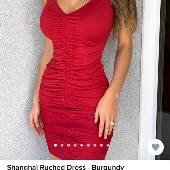 shanghai ruched dress burgundy Plum Wide Neck Ruched Bodycon Dress  AX Paris US
